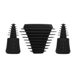Hemper Plugs + Caps | Universal Cleaning Plugs for Glass Water Pipes and More | Fits Male & Female Joints | Leak-Proof Seal | Hassle-Free Cleaning | Durable, Reusable & Easy to Use - (Black)