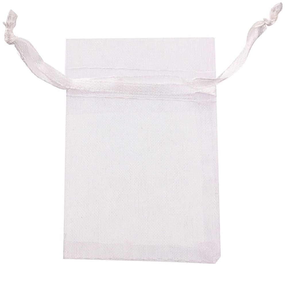 ATCG 50pcs 8x12 Inches Large Drawstring Organza Bags Decoration Festival Wedding Party Favor Makeup Pouches (White)