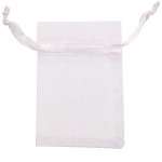 ATCG 50pcs 8x12 Inches Large Drawstring Organza Bags Decoration Festival Wedding Party Favor Makeup Pouches (White)