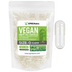 XPRS Nutra Size 0 Empty Capsules - 100 Clear Count Empty Vegan Capsules - Vegetarian Pill - DIY Vegetable Capsule Filling -Veggie Pills for Do-It-Yourself Supplements