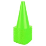 Fragraim 9 Inch Plastic Training Traffic Cones, Sport Cones, Agility Field Marker Cones for Soccer Basketball Football Drills Training, Outdoor Activity or Events - Set of 24, Green