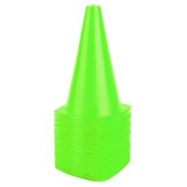 Fragraim 9 Inch Plastic Training Traffic Cones, Sport Cones, Agility Field Marker Cones for Soccer Basketball Football Drills Training, Outdoor Activity or Events - Set of 24, Green