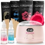 KoluaWax Premium Waxing Kit for Women - Beginner Friendly - Complete Wax Kit that includes 14oz of Wax Beads, Applicator, Pre and Post Care, Suitable for Sensitive Skin (Blush)