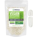 XPRS Nutra Vegan Size 000 Empty Capsules - 100 Count Clear Empty Vegan Capsules - Vegetarian Pill - DIY Vegetable Capsule Filling - Veggie Caps Pills