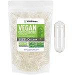 XPRS Nutra Size 0 Empty Capsules - 500 Count Clear Empty Vegan Capsules - Vegetarian Pills - DIY Vegetable Capsule Filling - Veggie Pill Caps for Do-It-Yourself Supplements