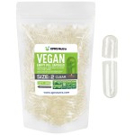 XPRS Nutra Size 2 Empty Capsules - 1000 Clear Empty Vegan Capsules - Vegetarian Empty Pill DIY Vegetable Capsule Filling - Veggie Caps Pills