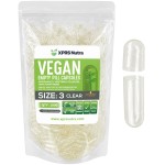 XPRS Nutra Size 3 Empty Capsules - 1000 Count Clear Empty Vegan Capsules - Vegetarian Pills - DIY Vegetable Capsule Filling - Veggie Pill Caps