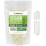 XPRS Nutra Size 3 Empty Capsules - 500 Count Clear Empty Vegan Capsules - Vegetarian Pills - DIY Vegetable Capsule Filling - Veggie Pill Caps