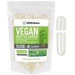 XPRS Nutra Size 4 Empty Capsules - 100 Count Small Clear Empty Vegan Capsules- Vegetarian Pills - DIY Vegetable Capsule Filling - Fillable Do-It-Yourself Caps for Supplements