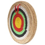 DOSTYLE Archery Targets Traditional Solid Straw Round Archery Target Shooting Bow Coloured Rope Target Face Three Layer for Shooting Practice