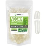 XPRS Nutra Size 4 Empty Capsules - 500 Count Clear Small Empty Vegan Capsules - DIY Vegetable Capsule Filling - Fillable Do-It-Yourself Veggie Pill Caps for Supplements