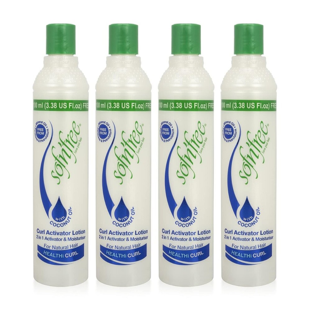 SOF N\' FREE Moisturizer & Curl Activator for Natural Hair, Soft Curls, and Waves 11.83 fl oz / 350ml (4 pack)