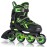 2PM SPORTS Torinx Green Boys Adjustable Inline Skates, Fun Beginner Roller Skates for Kids, Youth, Girls, Men and Women (Green, Large - Youth (4-7 US))