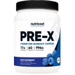 Nutricost Pre-X Xtreme Pre-Workout Complex Powder, Blue Raspberry, 60 Servings, Vegetarian, Non-GMO and Gluten Free