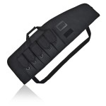 AUMTISC Tactical Soft Rifle Gun Case, Shotgun Carrying Range Bag for Scoped, Black 42