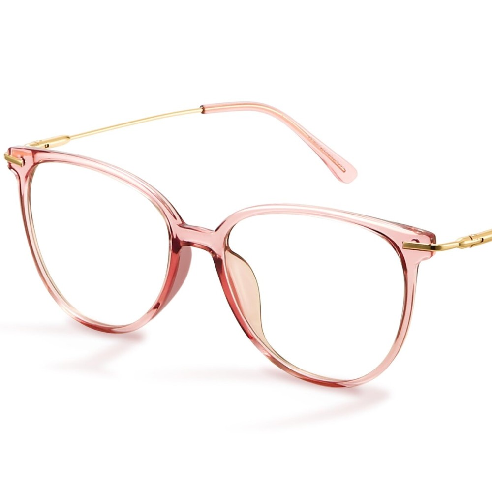 Gaoye Blue Light Blocking Glasses - Trending Round TR90 Frames, Metal Arms, UV400 Protection - Matching Soft Case