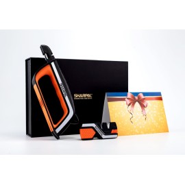 SHARPAL Pocket Knife Sharpener & Garden Tool Sharpener, Sharpening Straight and Serrated Knives, Lawn Mower Blade, Axe, Pruners, Shears, Scissors, Combo Gift Pack w/Greeting Card