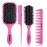 4Pcs Detangling Brush Set for Women - Paddle Brush for Wet or Dry Straight, Long, Thick, Curly, Natural Hair, No More Tangles (Pink)