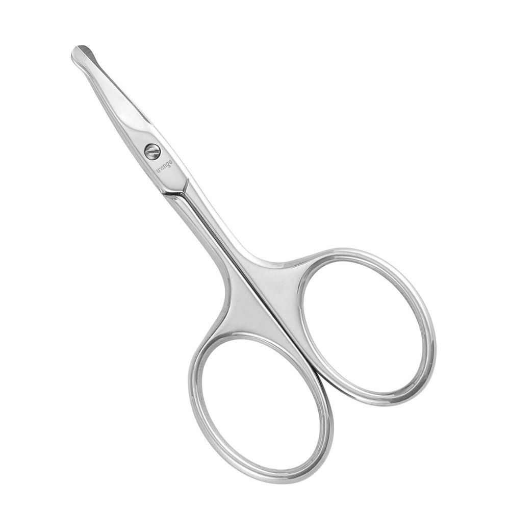 LIVINGO 3.75 Rounded Curved Nose Hair Scissors, Premium Stainless Steel Safety Small Blades Use for Manicure Cuticle Trimming Facial Hair, Eyebrow, Dry Skin