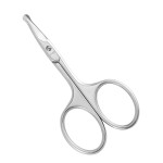 LIVINGO 3.75 Rounded Curved Nose Hair Scissors, Premium Stainless Steel Safety Small Blades Use for Manicure Cuticle Trimming Facial Hair, Eyebrow, Dry Skin