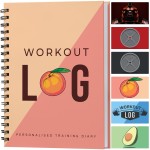 Workout Planner for Daily Fitness Tracking & Goals Setting - A5 Size, 6 x 8, Peachy Pink - Improved Thicker Cover - Men & Women Personal Home & Gym Training Diary - Log Book - by Workout Log Gym