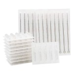 Tattoo Needles and Tips Set - Autdor 50pcs Disposable Mixed Tattoo Needles + 50pcs Assorted Sterilized Disposable Tattoo Tips, 5pcs of each 3rl 5rl 7rl 9rl 3rs 5rs 7rs 9rs 5m1 7m1 3RT 5RT 7RT 9RT 3DT