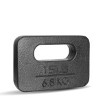 Yes4All Cast Iron Rucking Weight for Backpack, Training Weight Plate with Ergonomic Rounded Handle, Protective Glossy Finish for Weighted Walking, Hiking, Rucking, Resistance Workout, 10 LB