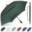 Gonex 62 Inch Extra Large Golf Umbrella, Automatic Open Travel Rain Umbrella with Windproof Water Resistant Double Canopy, Oversize Vented Umbrellas for 2-3 Men and UV Protection, Dark Green