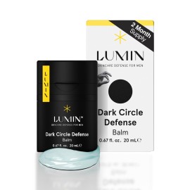 Lumin Mens Dark Circle Defense Balm - Hydrating Eye Cream with Caffeine & Niacinamide, Korean Skincare for Men, Reduces the Look of Puffiness, Fine Lines & Dark Circles, Daily & Night Use, 20ml