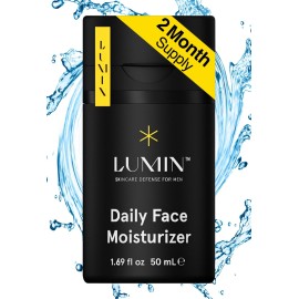 Lumin Daily Face Moisturizer for Men - Lightweight Hydrating Cream with Niacinamide, Mens Face Lotion for Normal, Combination & Sensitive Skin, Korean Skincare, Smooth & Nourishing, 50ml