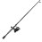 Zebco Roam Spinning Reel and Fishing Rod Combo, 6-Foot 6-Inch 2-Piece Fiberglass Fishing Pole, Split ComfortGrip Rod Handle, Soft-Touch Handle Knob, Size 30 Reel, Black