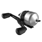 Zebco 33 Spincast Fishing Reel, Quickset Anti-Reverse with Bite Alert, Smooth Dial-Adjustable Drag, Powerful All-Metal Gears with a Lightweight Graphite Frame,Silver/Black