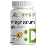 Magnesium Glycinate 500mg Per Capsule (1000mg Per Serving) Plus Vitamin C, 240 Capsules - 100% Chelated for Easy Absorption - Essential Mineral Supplement