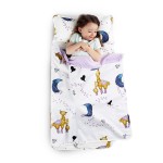 JumpOff Jo Nap Mat for Kids - Cozy Kids Rest Mat with Removable Pillow and Ultra Soft Blanket for Preschool, Daycare, and Sleepovers - Llama & Mama
