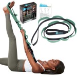 A AZURELIFE Premium Durable Stretch Straps with Loops, Stretching Strap for Physical Therapy, Multi-Loop Yoga Strap Fitness Exercise Strap for Yoga, Pilates, Dance, Flexibility&Exercise