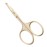 LIVINGO 3.75 Small Safety Facial Nose Hair Scissors, Curved Blade with Rounded Tip Stainless Steel for Manicure Cuticle, Eyebrow, Dry Skin (Gold)
