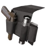 Bedside Pistol Holster, Tactical Bed Side Gun Holster, Under Mattress Handgun Holster with Flashlight Loop Holder