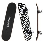 WhiteFang Skateboards for Beginners, Complete Skateboard 31 x 7.88, 7 Layer Canadian Maple Double Kick Concave Standard and Tricks Skateboards for Kids and Beginners (Lighting)