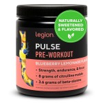 LEGION Pulse Pre Workout - All Natural Nitric Oxide Preworkout Drink to Boost Energy, Creatine Free, Naturally Sweetened, Beta Alanine, Citrulline, Alpha GPC (Blueberry Lemonade)