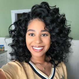 ToyoTree Ocean Wave Crochet Hair - 9 Inch 8 Packs Ombre Burgundy Short Curly Deep Wave Crochet Hair, Synthetic Ocean Wave Braiding Hair Extensions (9 Inch,T118-8P)