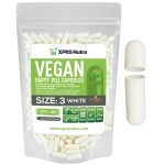 XPRS Nutra Size 3 Empty Capsules - 100 Count Empty Vegan - Vegetarian Pills - DIY Vegetable Capsules Filling - Veggie Pill Caps (White)