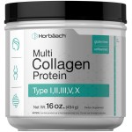 Horbach Multi Collagen Protein Powder 16 oz | Type I, II, III, V, X | Unflavored | for Men and Women | Non-GMO, Gluten Free Supplement