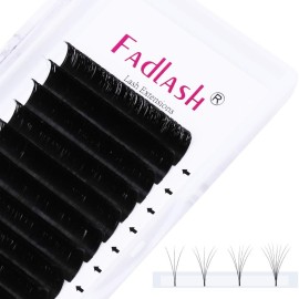Volume Eyelash Extensions 0.07 D Curl Lash Extensions 15mm Easy Fanning Volume Lashes Professional Salon Use Fanned Blooming Lashes (0.07-D, 15mm)