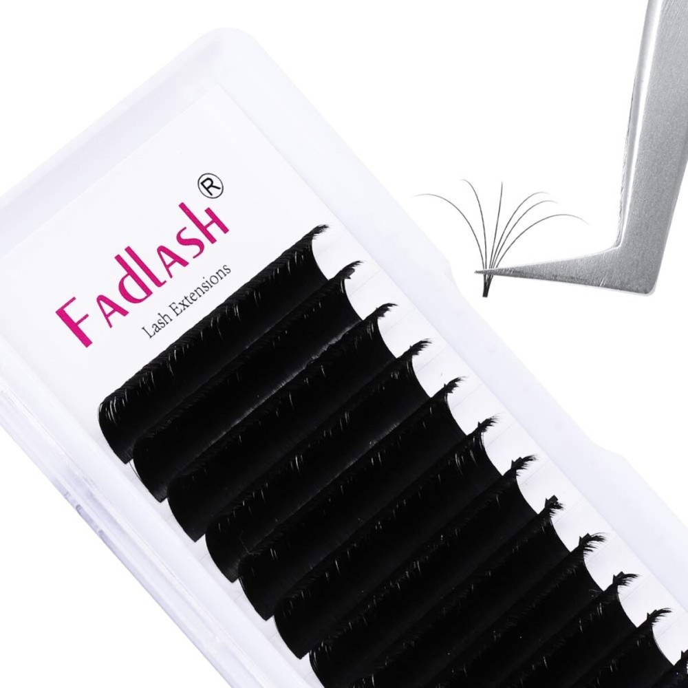 Lash Extensions D Curl 0.07 19mm Easy Fans Eyelash Extensions Semi Permanent Volume Eyelash Extension Supplies (0.07-D, 19mm)