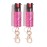 Pepper Spray Maximum Strength Self Defense Keychain for Women, 12-Foot Spray Range & UV Dye - Glitter