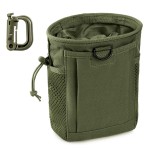 LIVANS Tactical Molle Dump Pouch, Magazine Recovery Pouch Drastring Ammo Bag Belt Utility Fanny Adjustable Military Holster Bag Outdoor for Airsoft Paintball Hunting Gear with D-Ring Grimlock