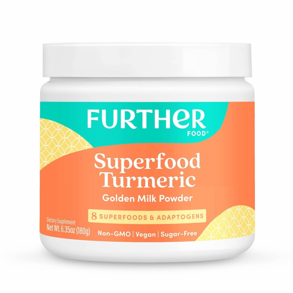 Further Food Superfood Turmeric Root Powder - Maximum Absorption, Natural Immune Booster, Golden Milk Blend, Sugar Free, Keto, Vegan, Non-GMO, 6.35 Oz