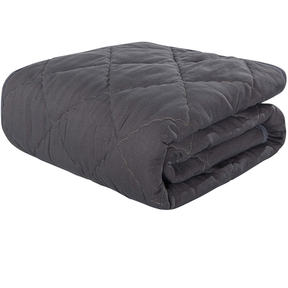 NTBAY Down Alternative Toddler Comforter, Lightweight and Warm Solid Color Baby Crib Quilted Blanket, 39x47 inches, Dark Grey