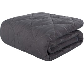 NTBAY Down Alternative Toddler Comforter, Lightweight and Warm Solid Color Baby Crib Quilted Blanket, 39x47 inches, Dark Grey