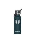Super Sparrow Insulated Water Bottle - 17 Oz - Standard Mouth FlipFlow Flask - BPA Free, Leak Proof Drink Bottle- Ergonomic Straw Water Bottles for Work, Gym, Travel, Sports